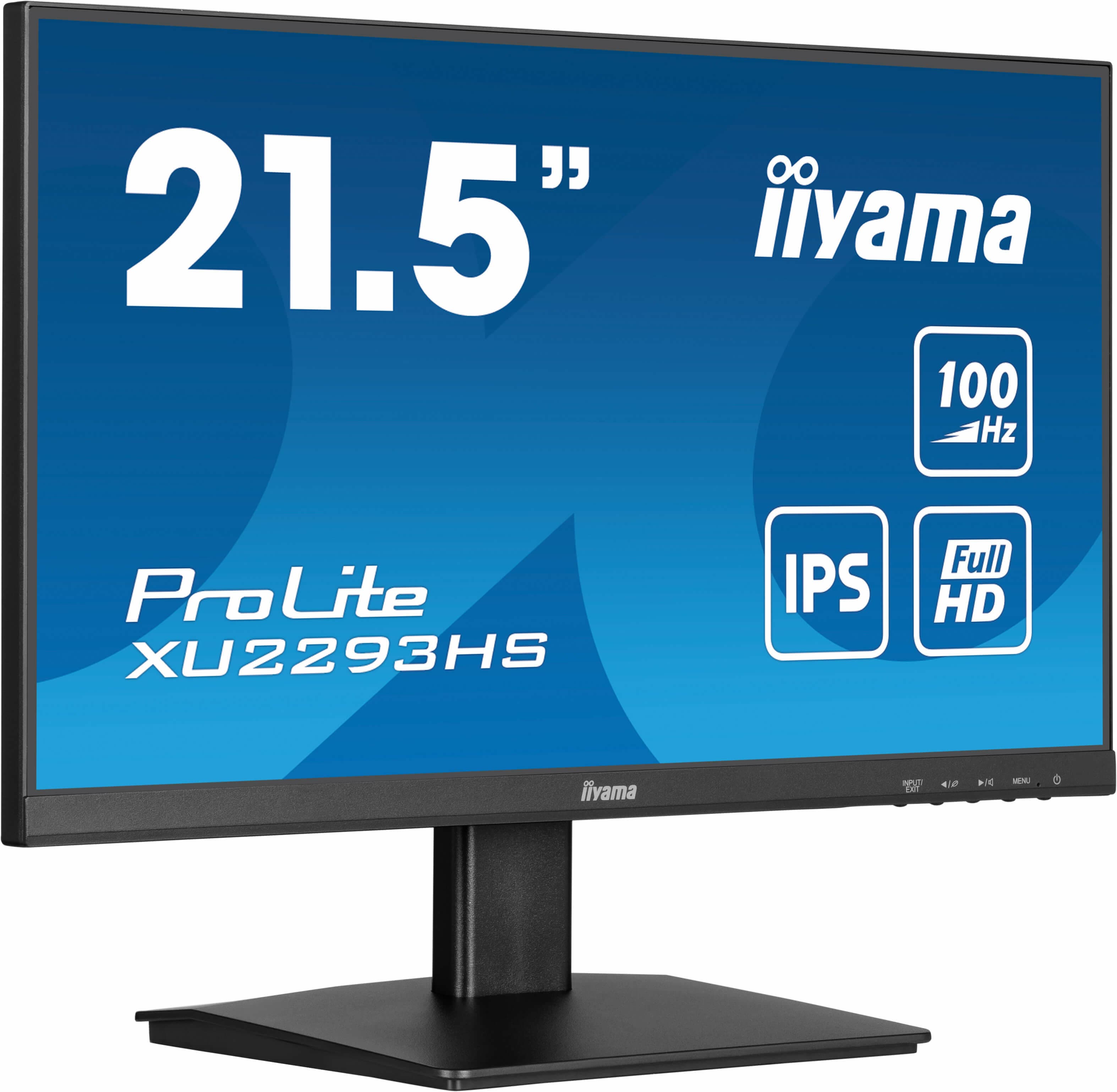 iiyama PROLITE XU2293HS-B6 22 inch IPS Monitor, Full HD, 1ms, HDMI, DisplayPort, Freesync, 100Hz, Speakers, Black, Internal PSU, VESA