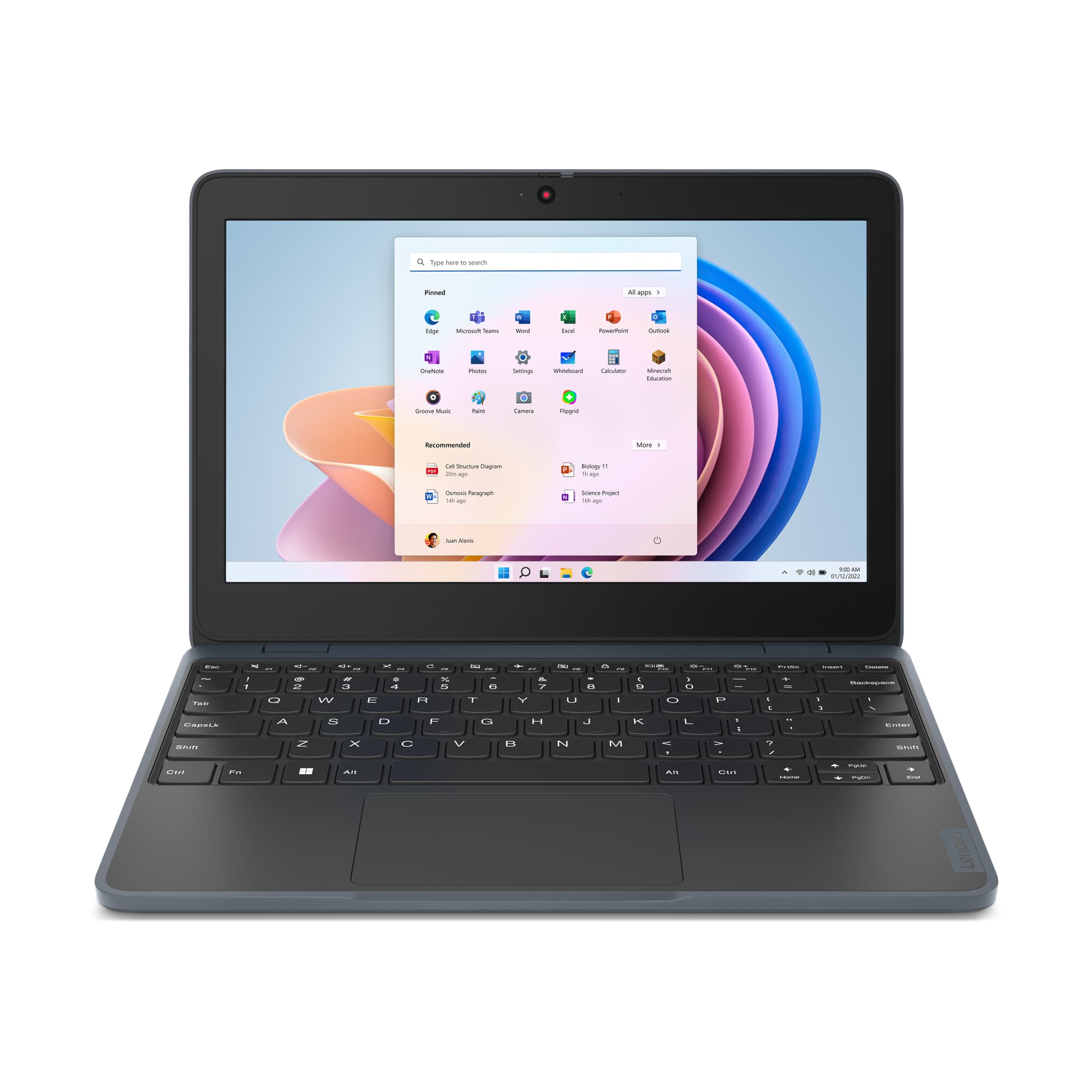 Lenovo 100w G4 82VK0001UK Winbook, 11.6 Inch HD Screen, Intel N100 Processor, 4GB RAM, 128GB SSD, Windows 11 Pro, Grey