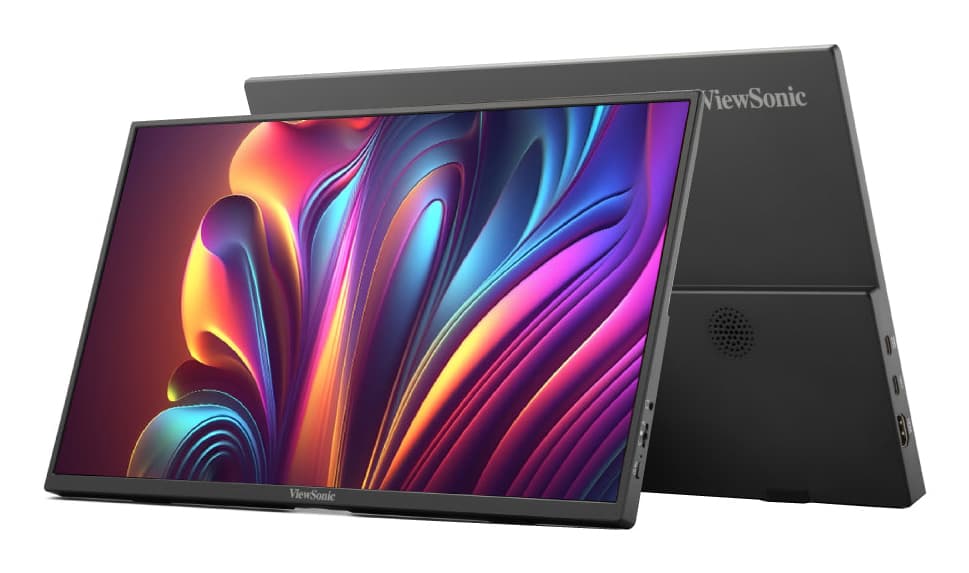 Viewsonic VA1650 16 inch USB-C Lightweight Portable IPS Monitor, Full HD, 60Hz, HDMI (v1.4), VESA, Built in Foldable Stand