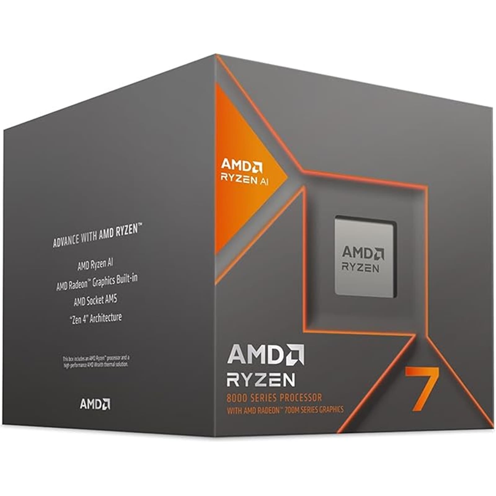 AMD Ryzen7 8700G 8 Core AM5 Processor 4.2GHz up to 5.1GHz Boost, 24MB Cache, 65W, Radeon 780MGraphics