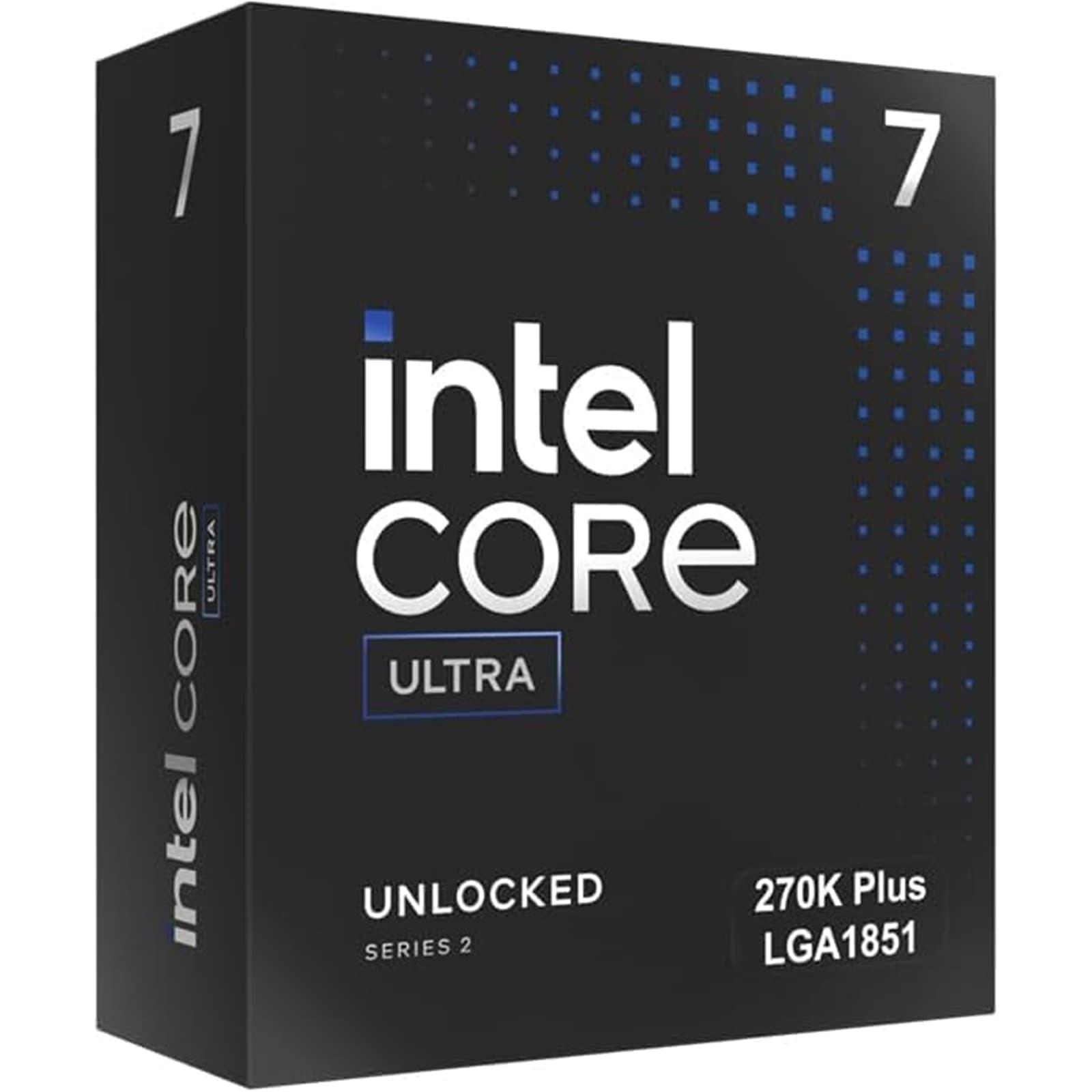 Intel Core Ultra 7 processor 270K Plus, 24 Cores, 24 Threads, 3.2GHz up to 5.5GHz, LGA 1851 Socket 36MB Cache, 125W, Maximum Turbo Power 250W, Intel Graphics, No Cooler